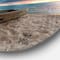Designart - Rusty Row Boat on Sand at Sunset' Extra Large Seascape Metal Wall Decor